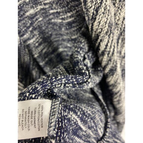 Caslon Draped Knit Fringe Detail Marled Cardigan Size Medium - Picture 4 of 7